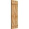 Ekena Millwork Joined Board-n-Batten Shutters w/Z-Bar, Rough Sawn Western Red Cedar, 16 1/8W x 48H, PR RBJ06Z16X048RWR - alternate 2